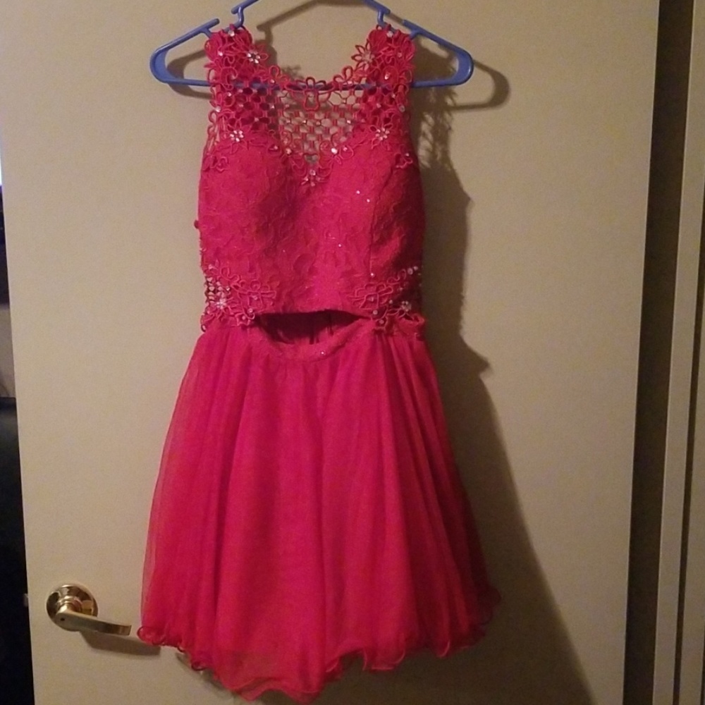 Red formal 2pc skirt and top